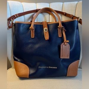 Navy Blue leather handbag